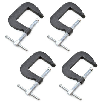 1.5" x 1.5" Miniature Forged Steel C-clamp, Set of 4