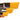 Three paintbrushes with yellow bristles and silver ferrules on a white background