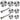 7 - Piece Miniature Saw Blade And Mandrel Set