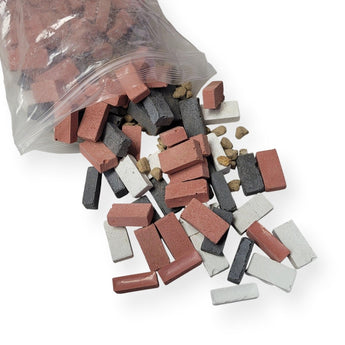 Assorted Clay Brick & Rubble Mix – Diorama Debris, 12 oz Bag