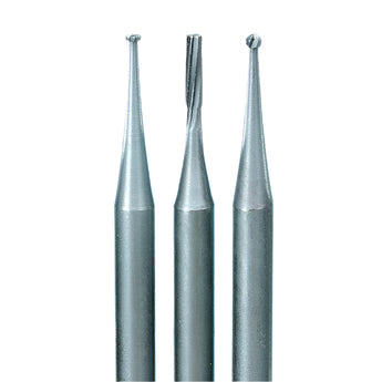 High Speed Steel Micro Cutters, Set of 3, 3/32" Shank