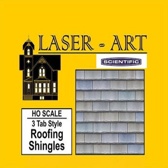 Laser Art by Scientific HO Scale Paper Roofing Shingles - Tab Style (6 pack)