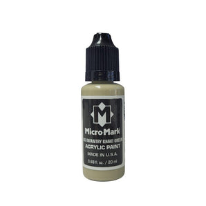 Micro - Mark US Infantry Khaki Green Paint, 20ml
