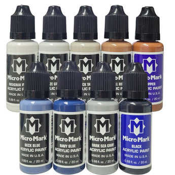 Micro-Mark US Naval Acrylic Paint Set, 9pc