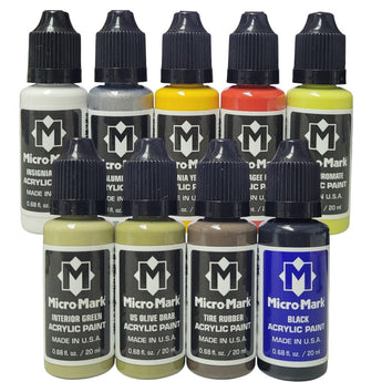 Micro-Mark USAAF (Europe) Acrylic Paint Set, 9pc