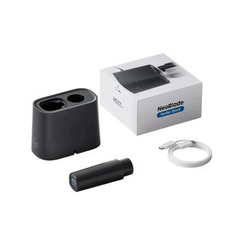 Neoblade Turbo Block with packaging and accessories on a white background