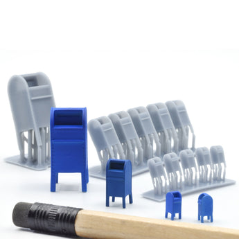 Post Office Collection Boxes, O Scale, by Scientific, Package of 8