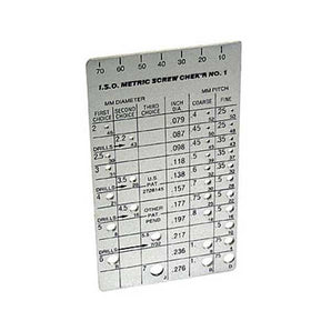 Screw Check'r, Metric Checker