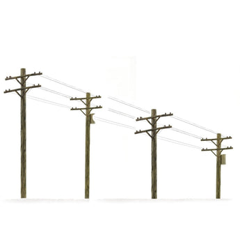 Telephone Pole Kit Deluxe Bulk Pack O Scale By Scientific