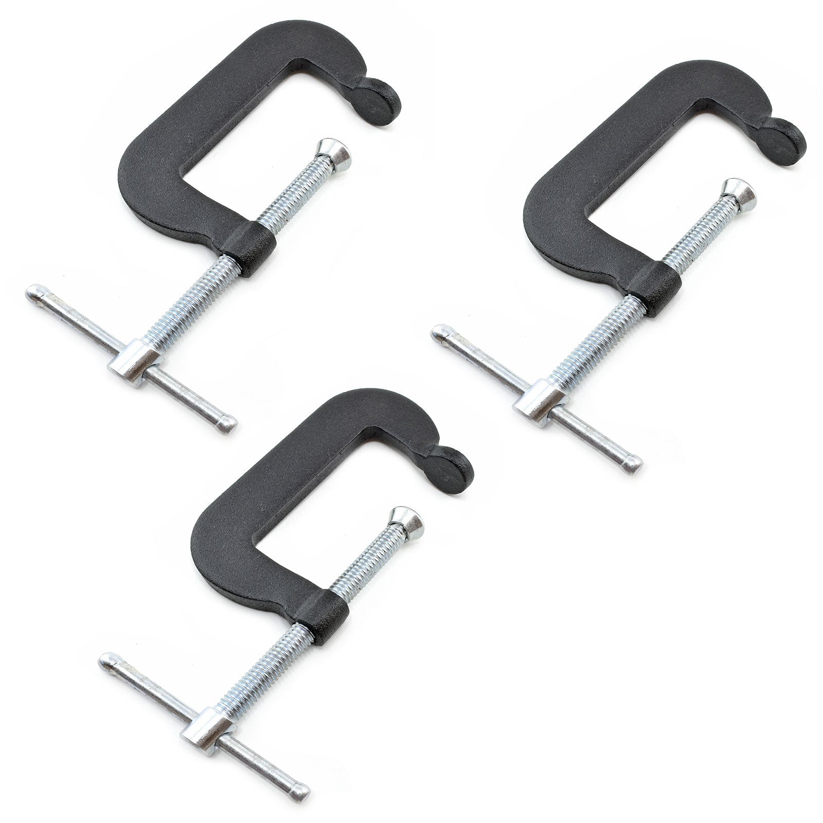 1.25" x 2" Miniature Forged Steel C - clamp, Set of 3