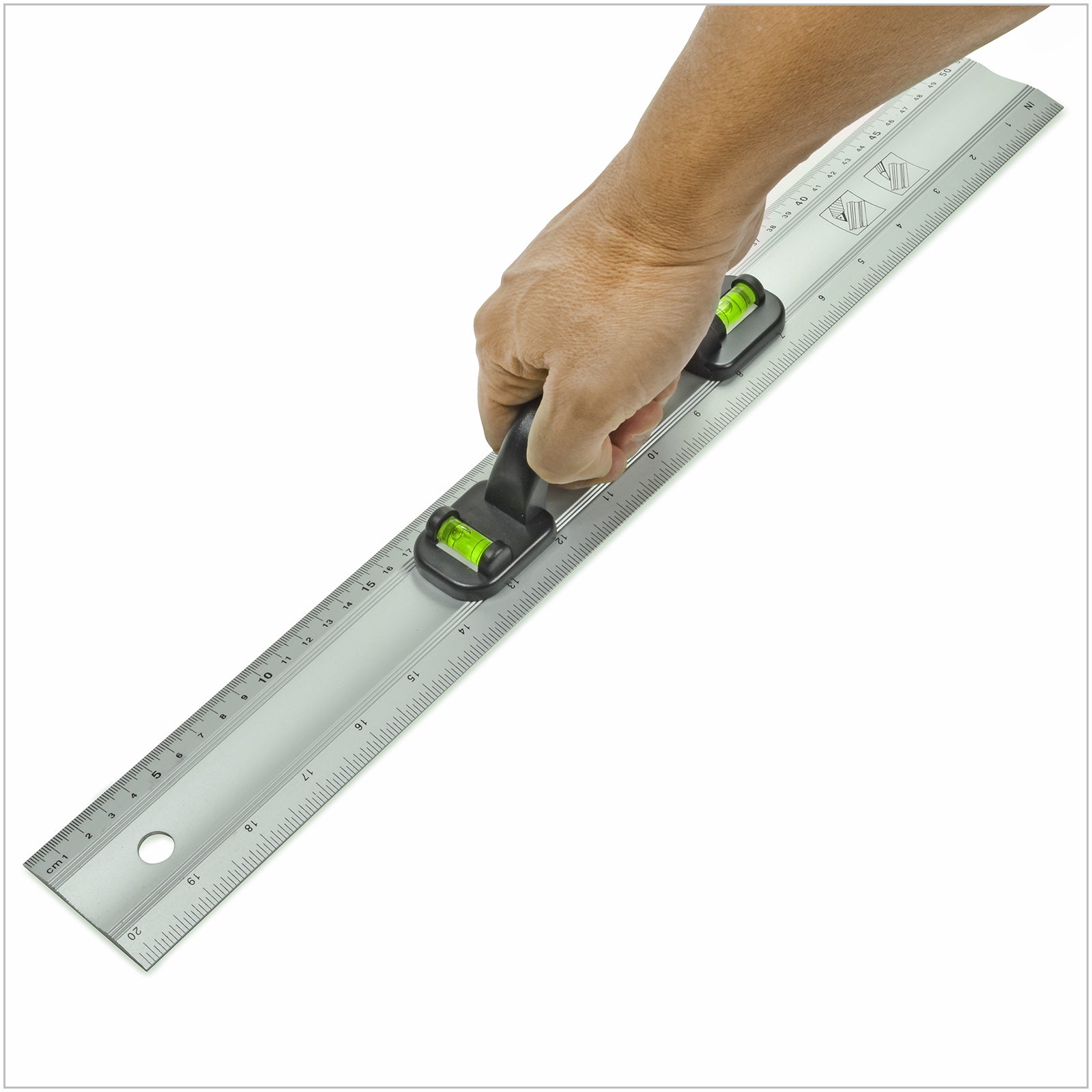 20" Ruler with Handle and Levels