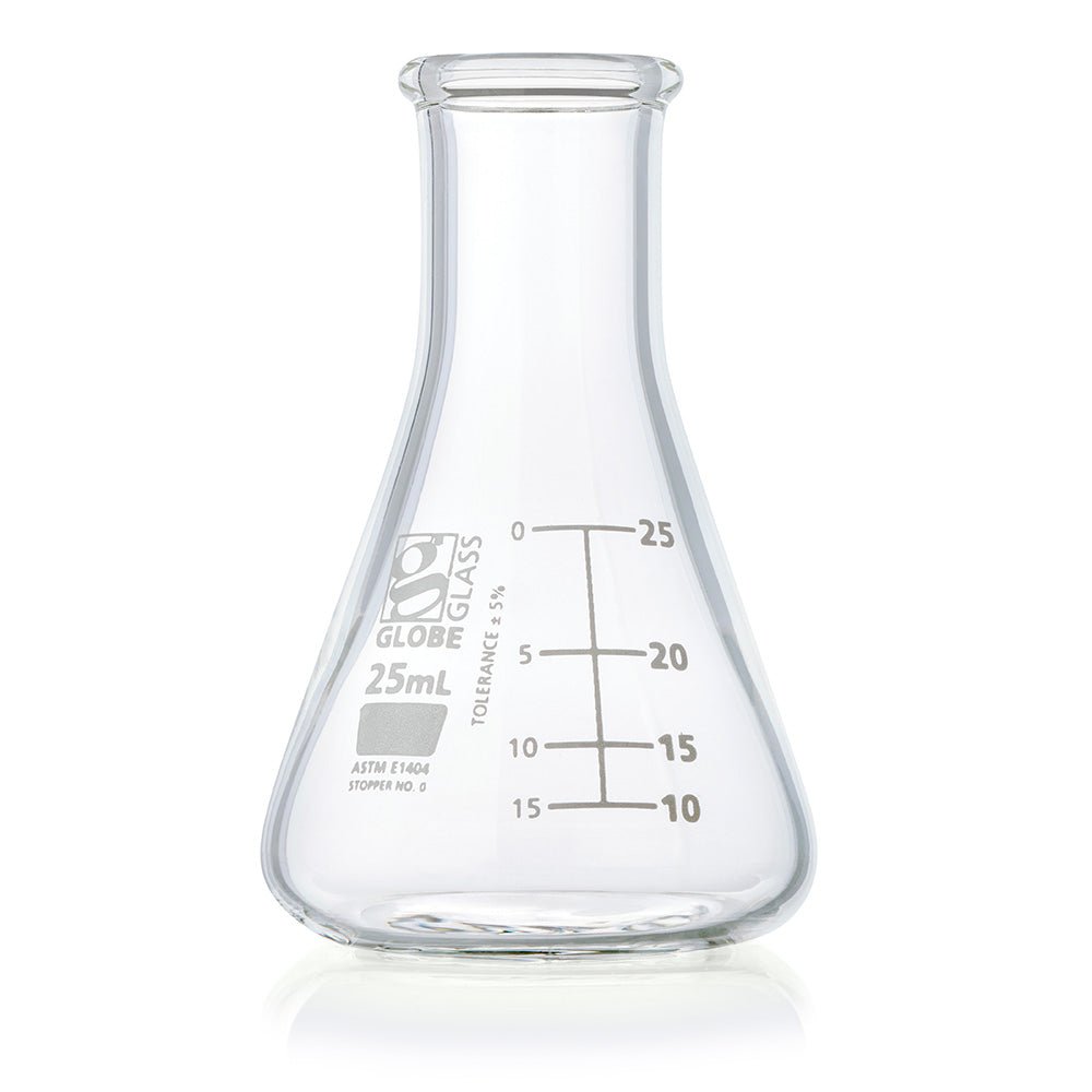 25mL Erlenmeyer Flask, Globe Glass, Narrow Mouth