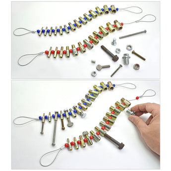 26-Piece SAE (Inch) and Metric Bolt, Screw and Nut Checker Set