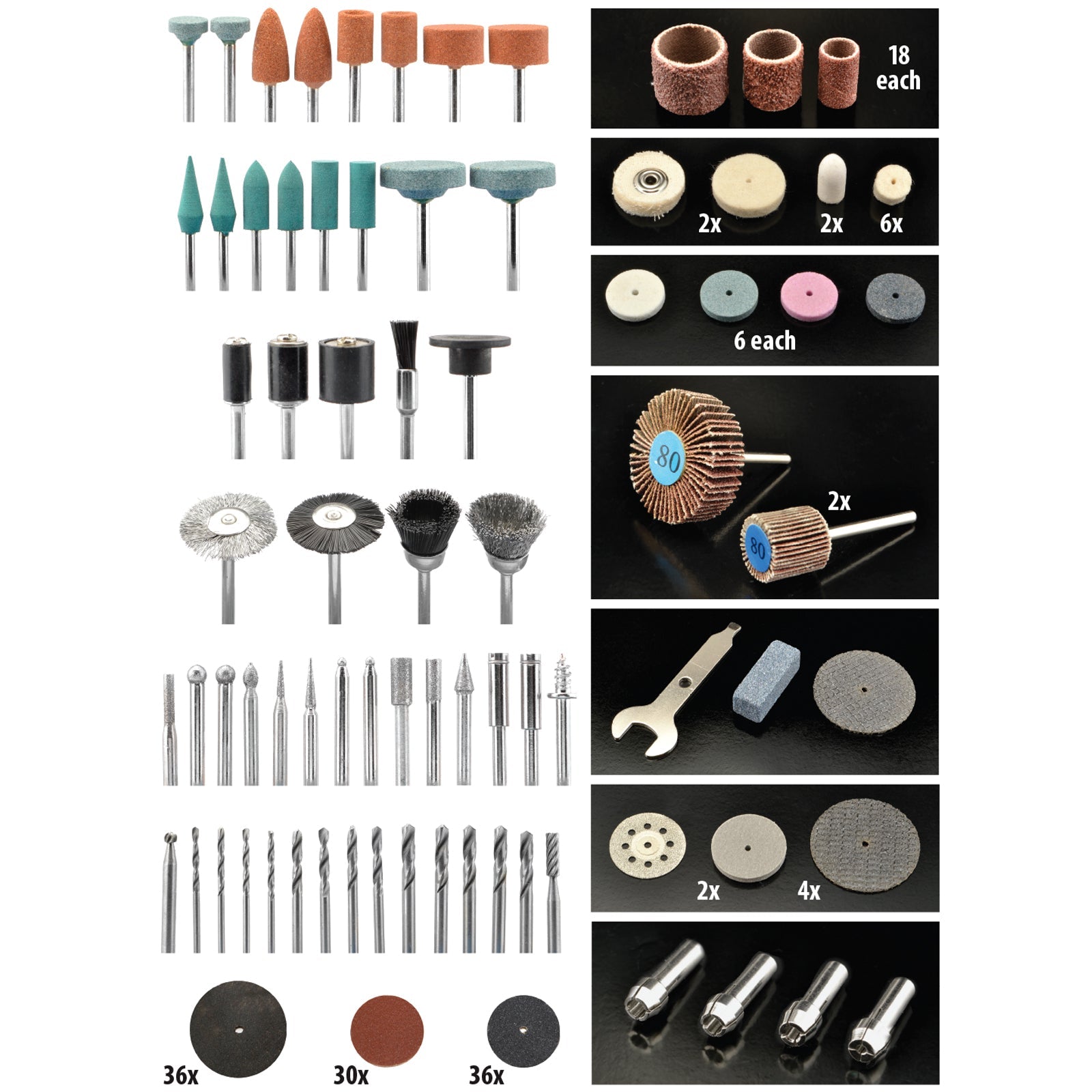 265-piece Accessory Set for Rotary Tools