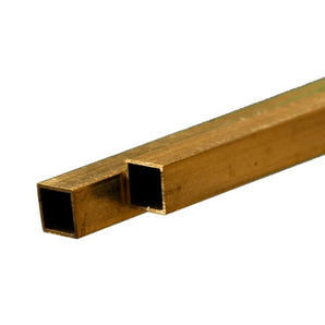 3/16 Square Brass Tube, 6 Pieces