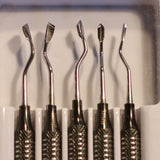 5 PC. V - Gouge “Premier Elite” Titanium - Plated Chisel Set by Micro - Mark