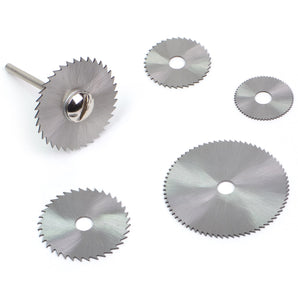 6-piece High Speed Steel Saw Blade Set with Mandrel