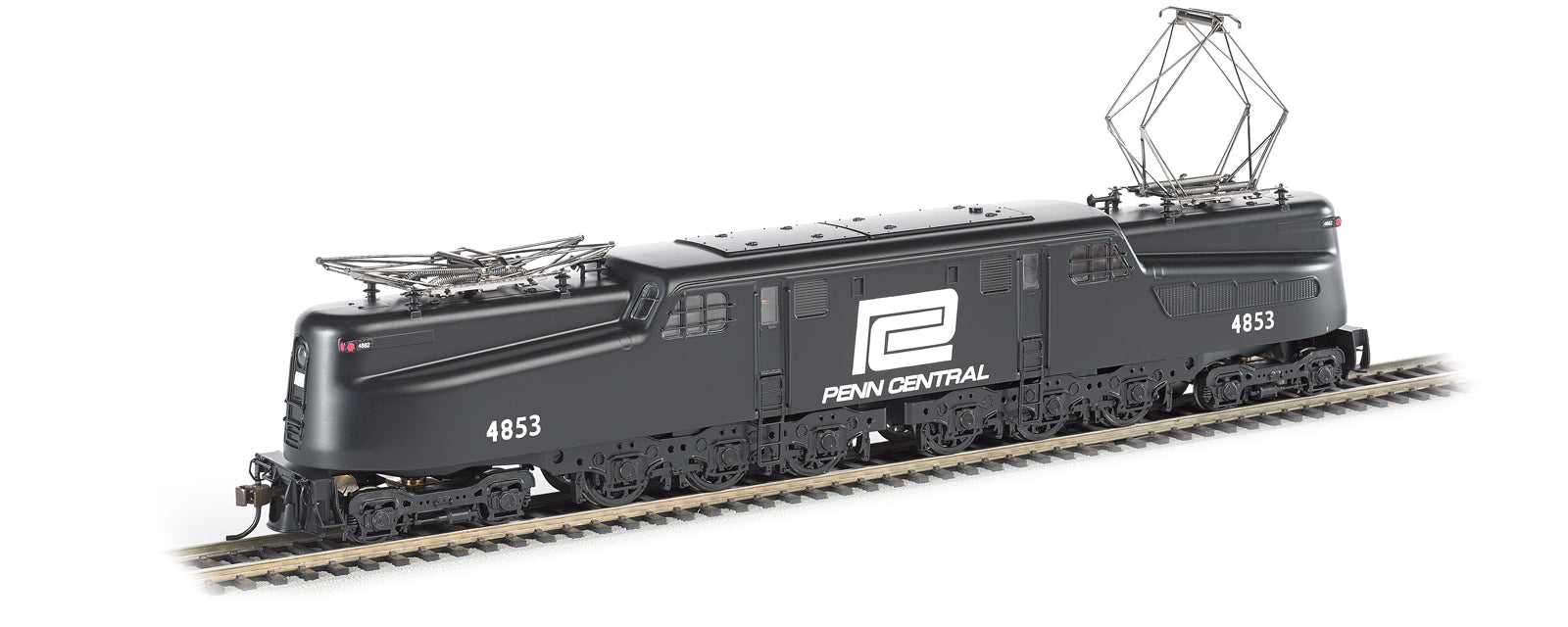 Bachman GG-1 Locomotive - Penn Central #4855 (Black & White), N Scale