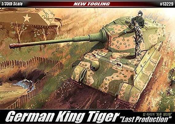 Academy German King Tiger "Last Production" Plastic Model Kit, 1/35 Scale