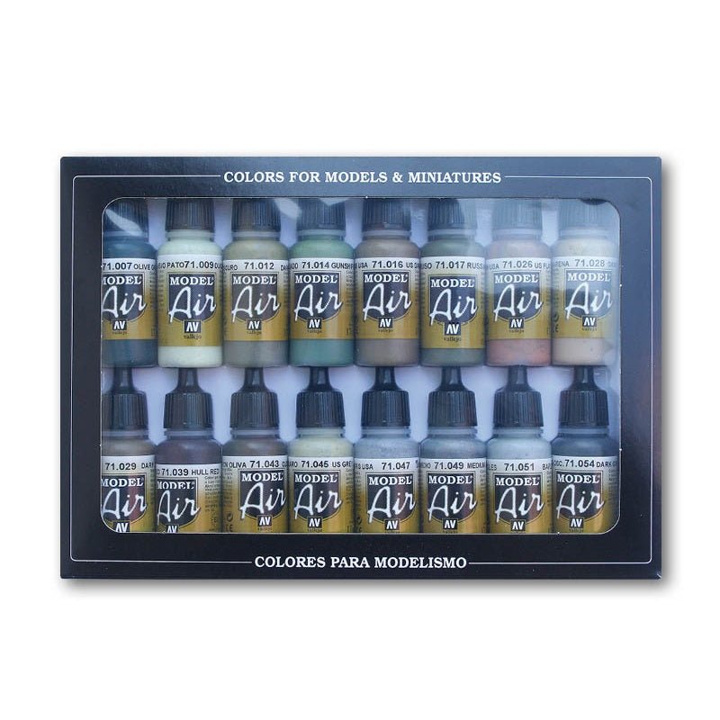 Acrylicos Vallejo Acrylic Paint Allied Forces WWII Colors - Micro - Mark Acrylic Paint
