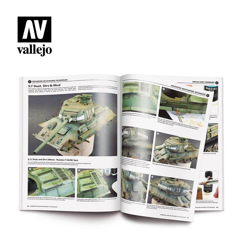 Livre de techniques d'aérographe et de vieillissement d'Acrylicos Vallejo
