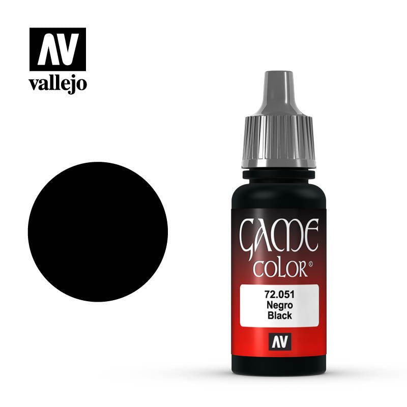 Acrylicos Vallejo Black, Model Paint, 17ml