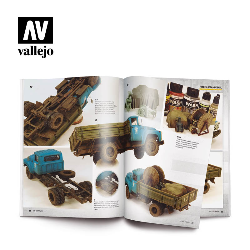 Livre de peinture et de vieillissement des véhicules civils d'Acrylicos Vallejo