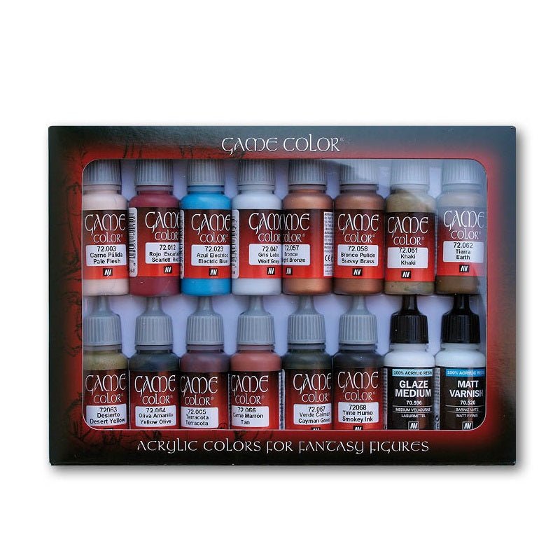 Acrylicos Vallejo Game Color Specialist Set, Model Color Paint, 1/2 Fl. oz. Bottles, 16 Colors