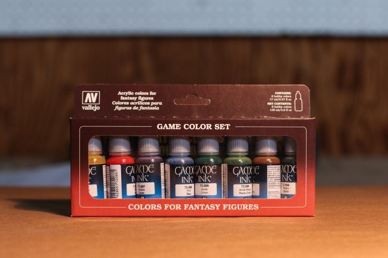 Acrylicos Vallejo Game Inks, Model Color, 1/2 Fl. oz. Bottles, 8 Colors