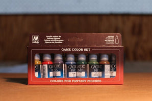 Acrylicos Vallejo Game Inks, Model Color, 1/2 Fl. Oz. Bottles, 8 Colors