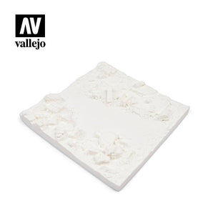 Acrylicos Vallejo Scenics Rubble Street Section Diorama Base, 1/35 Scale