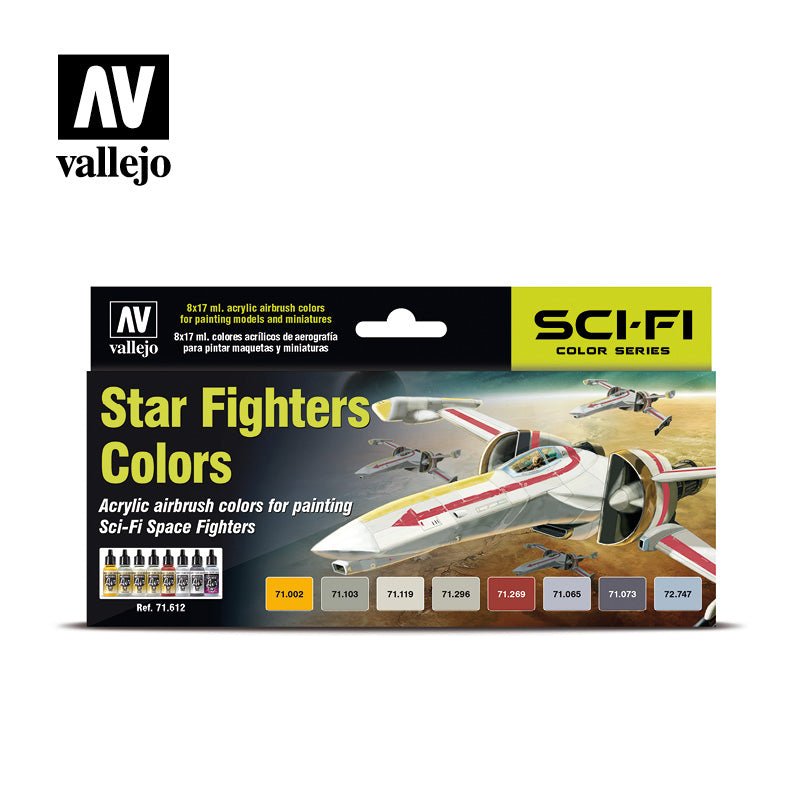 Acrylicos Vallejo Star Fighter Paint Set, 8 Colors