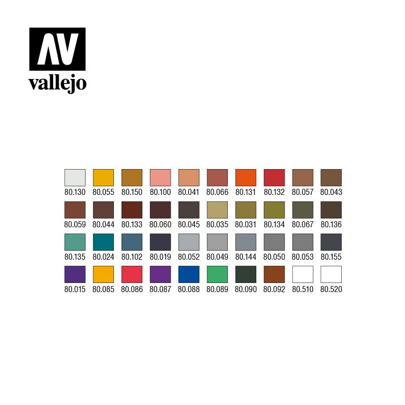 Acrylicos Vallejo WizKids Premium Paints Intermediate Case - Micro - Mark Acrylic Paint