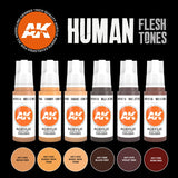 AK Interactive 3G Human Flesh Tones Paint Set