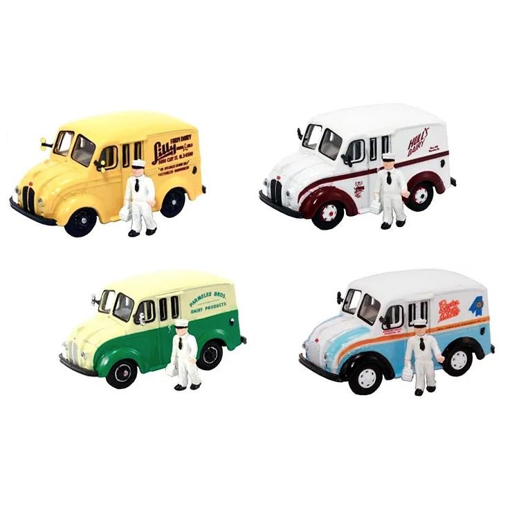 American Heritage Models 1950's Divco Dairy Delivery Trucks, HO Scale - Micro - Mark Scenery