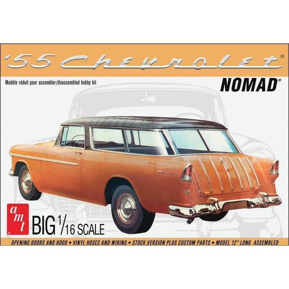 AMT 1955 Chevy Nomad Wagon Plastic Model Kit, 1/16 Scale - Micro - Mark Scale Model Kits