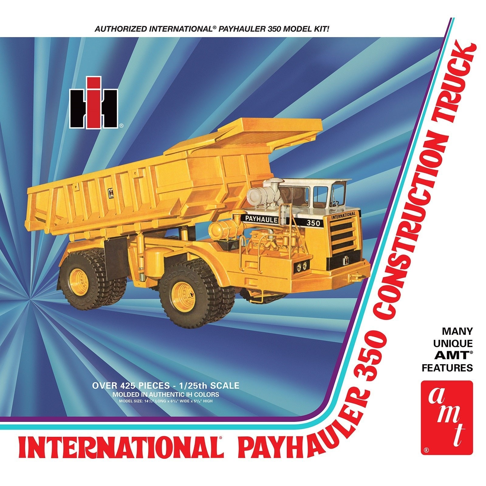 AMT International Payhauler 350 Dump Truck Plastic Model Kit, 1/25 Scale - Micro - Mark Scale Model Kits