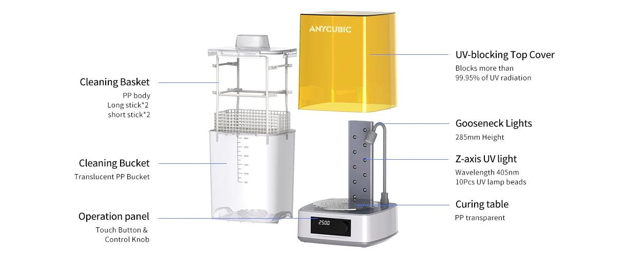 Anycubic Wash & Cure Machine 3.0 - Micro - Mark SLA Printers