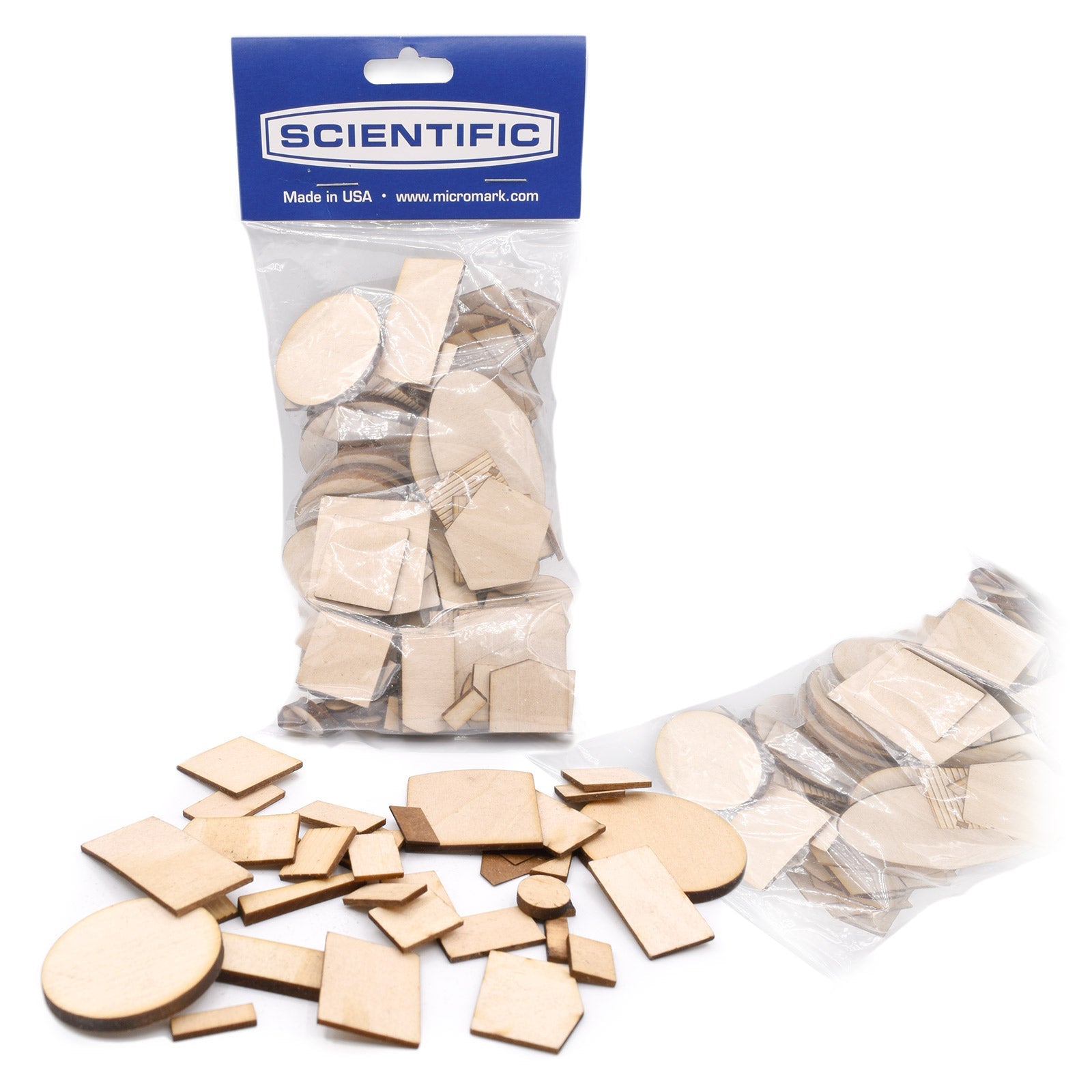 Assorted Laser Cut Shapes and Materials, by Scientific