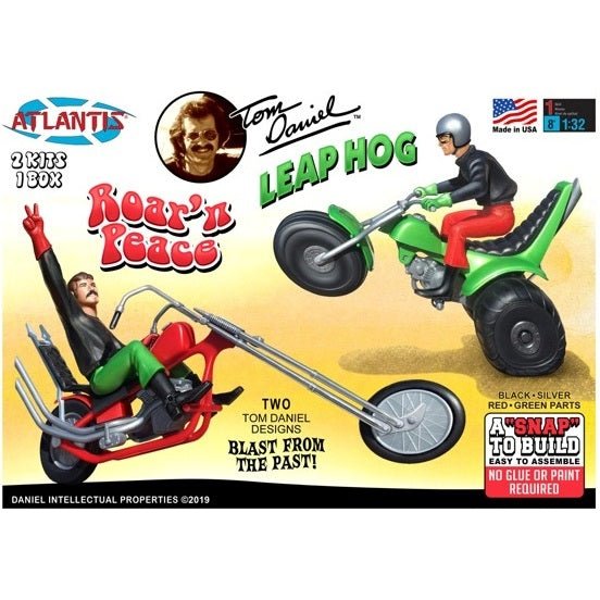 Atlantis® Tom Daniel "Leap Hog/Roar N' Peace" Plastic Model Kit 2 Pack - Micro - Mark Scale Model Kits