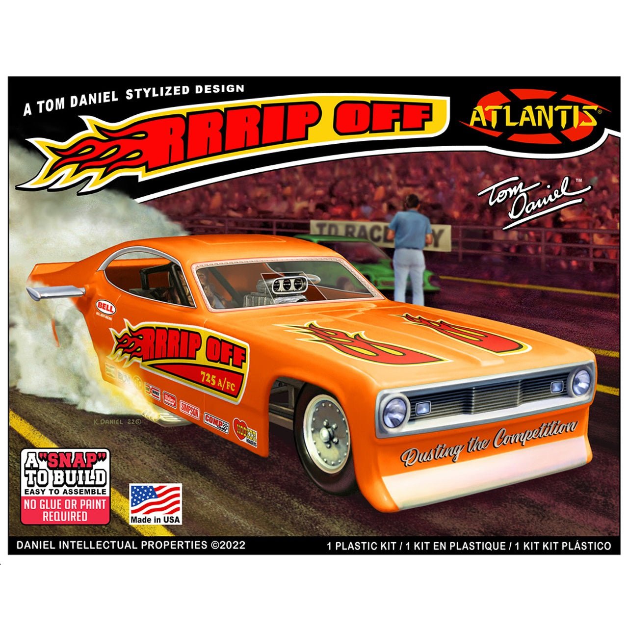 Atlantis® Tom Daniel "RRRip off Funny Car" Plastic Model Kit, 1/32 Scale - Micro - Mark Scale Model Kits