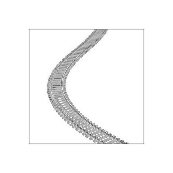 Atlas HO Gauge, Code 83, Nickel Silver Super Flex Track, Concrete Ties, 3' Sections, 25 Pieces - Micro - Mark Track