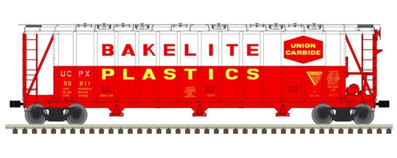 Atlas Master® 3500 Dry - Flo Covered Hopper - Bakelite Plastics (UCPX) #50211, N Scale - Micro - Mark Model Trains, Rolling Stock, Z
