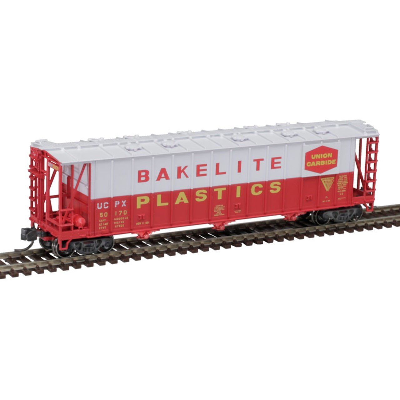 Atlas Master® 3500 Dry - Flo Covered Hopper - Bakelite Plastics (UCPX) #50211, N Scale - Micro - Mark Model Trains, Rolling Stock, Z