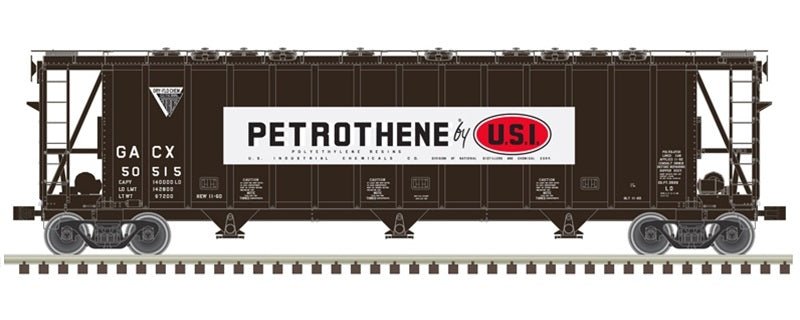 Atlas Master® 3500 Dry - Flo Covered Hopper - Petrothene UCI (GACX) #50515, N Scale  - Micro - Mark Model Trains, Rolling Stock, Z