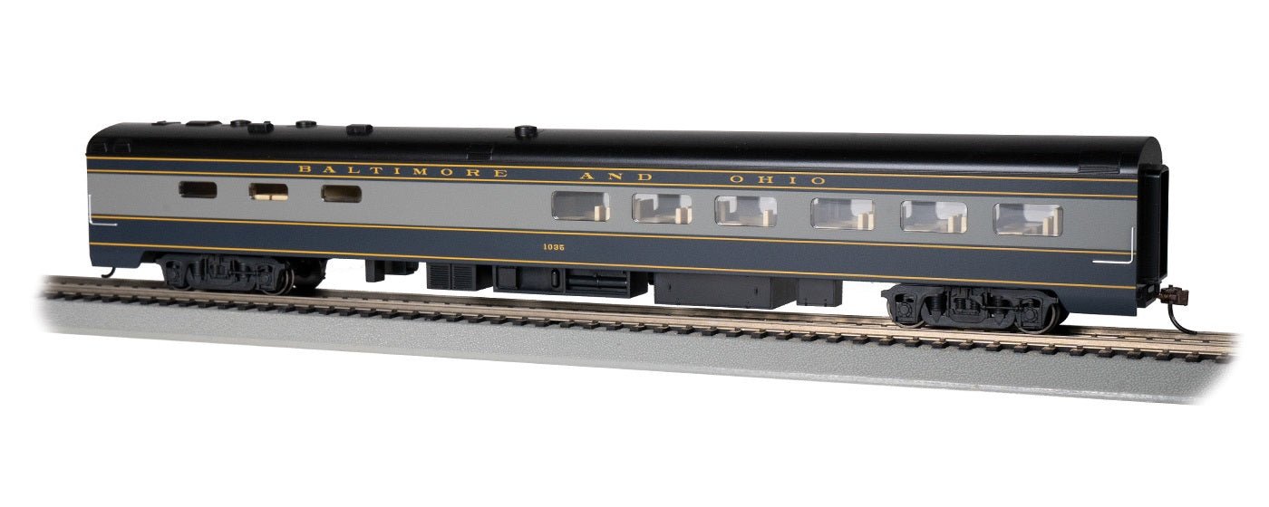 Bachmann 85' Smooth - Side Dining Car with Lighted Interior B&O® #1035, HO Scale - Micro - Mark Model Trains, Rolling Stock, Z