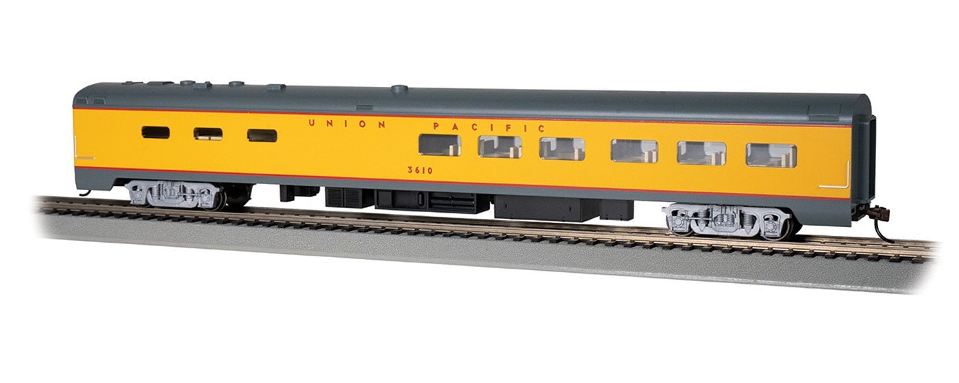 Bachmann 85' Smooth - Side Dining Car with Lighted Interior Union Pacific® #3610, HO Scale - Micro - Mark Model Trains, Rolling Stock, Z