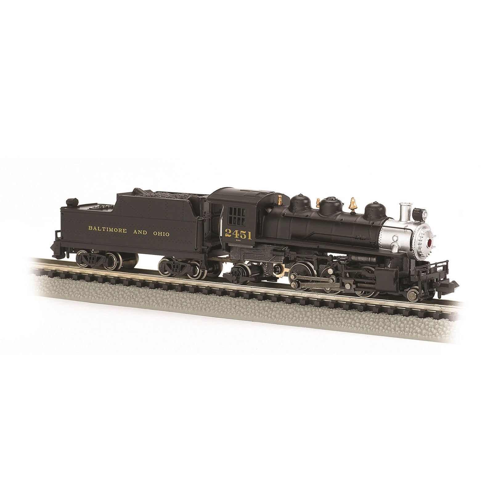 Bachmann Prairie 2 - 6 - 2 Locomotive & Tender Baltimore & Ohio #2451, N Scale - Micro - Mark Locomotives