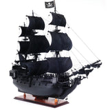 Black Pearl Pirate Ship Fully-Assembled Decorative Wood Model