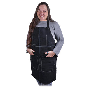 Black Suede Shop Apron